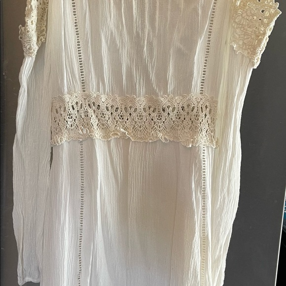 Lush cream color with crochet detailing dress. Sz. Small - Picture 2 of 9